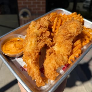 Crispy Chicken Tenders & Waffle Fries