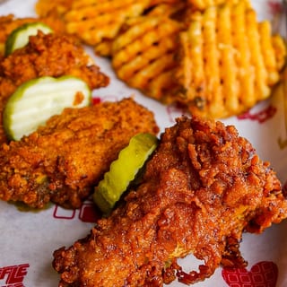 Nashville Hot Wings and Waffle Fries