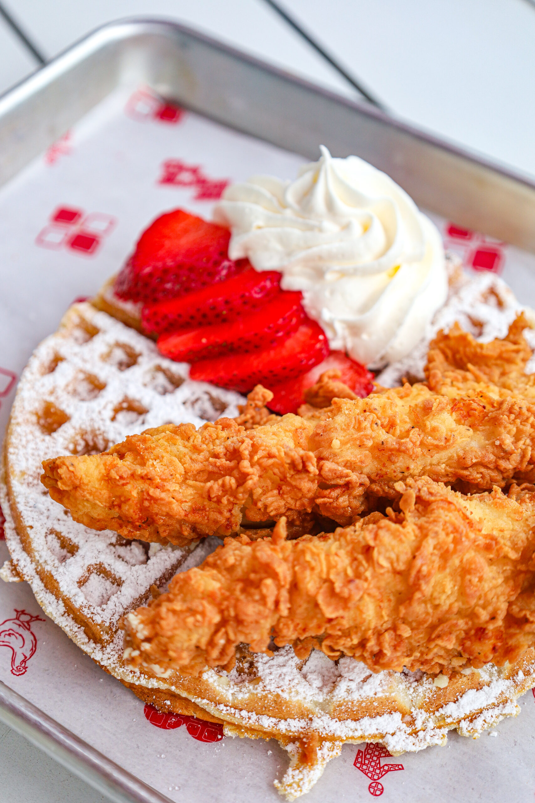 Jumbo Chicken Tenders and Waffles